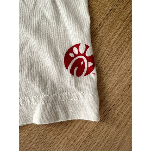 Chick-Fil-A Holy Burger Crop Top Cream Tshirt Size Large - Picture 3 of 5